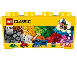 LEGO 10696 Classic Creatieve Medium Opbergdoos, Creatief Speelgoed, Cadeau-Idee voor 4-Jarigen, met Wielen en Ramen