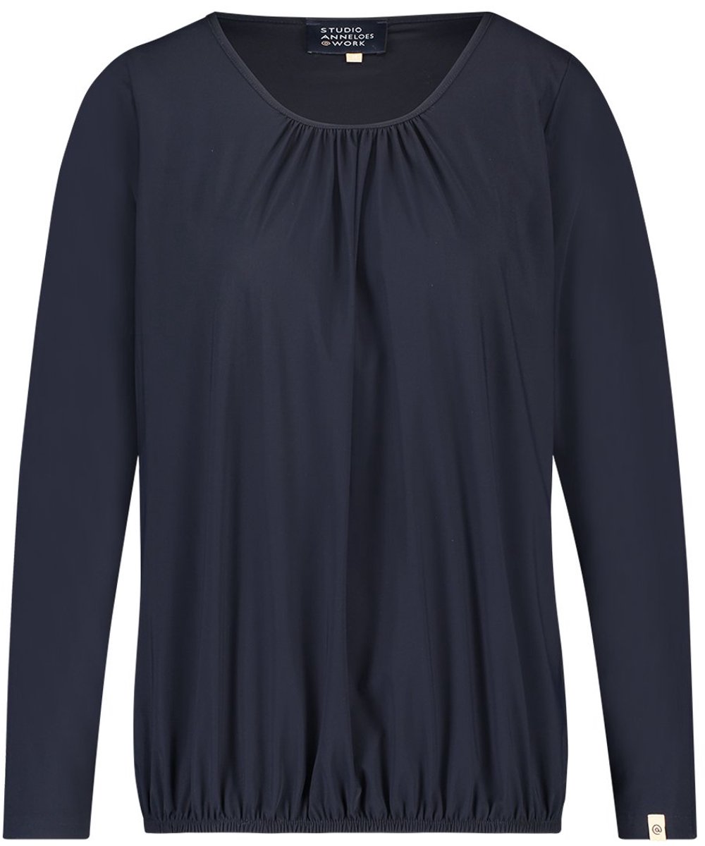 Studio Anneloes @Work Domburg shirt | Maat XL | Donkerblauw blouse
