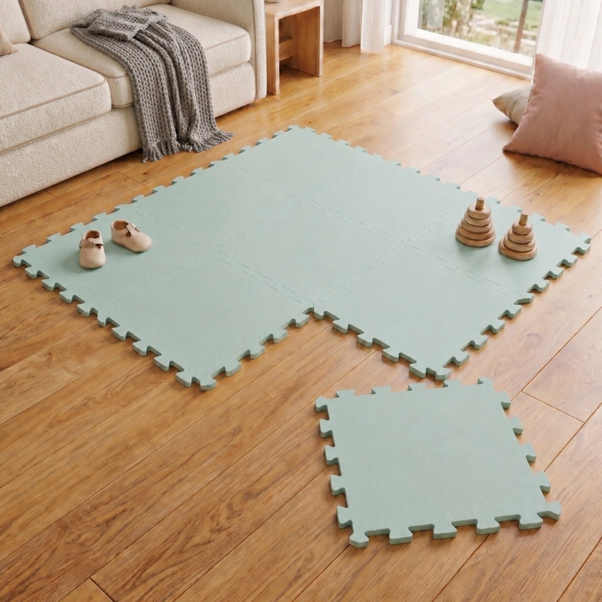 Bol.com Van dag Één: 9-delige Baby Puzzel Speelmat - 30x30 EVA Schuim Kruipmat Vloermat Speeltapijt Kind aanbieding