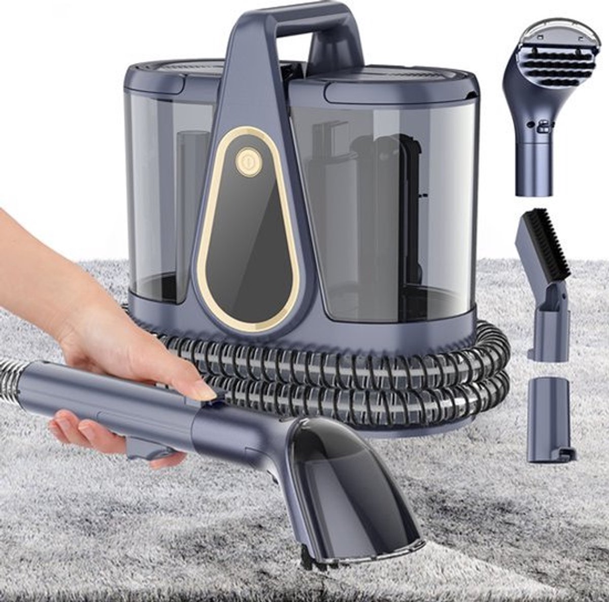 Draagbare Tapijtreiniger 550 W - 17 KPa Zuigkracht - 3.5 kg Gewicht - Bekledingsreiniger Spot Cleaner - Voor Autobank En Dierenhaar