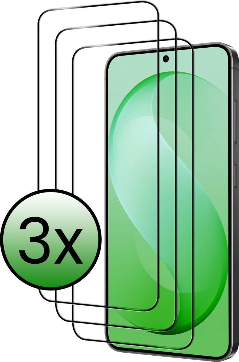 Screenprotector - 3 Stuks Geschikt voor Samsung Galaxy S26 FE - Full Cover - Beschermglas - Gehard Glas - Tempered Glass - Screen Protector