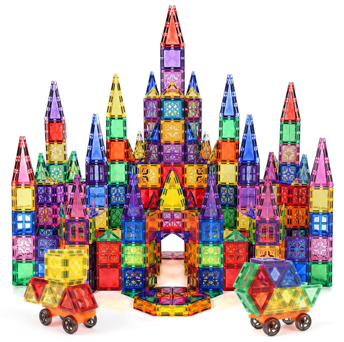 Magnetic Tiles- 188 stuks - Magnetisch Speelgoed – Constructie speelgoed - Magnetische tegels - Montessori speelgoed - Magnetic toys - Magnetische bouwstenen - Speelgoed Kinderen