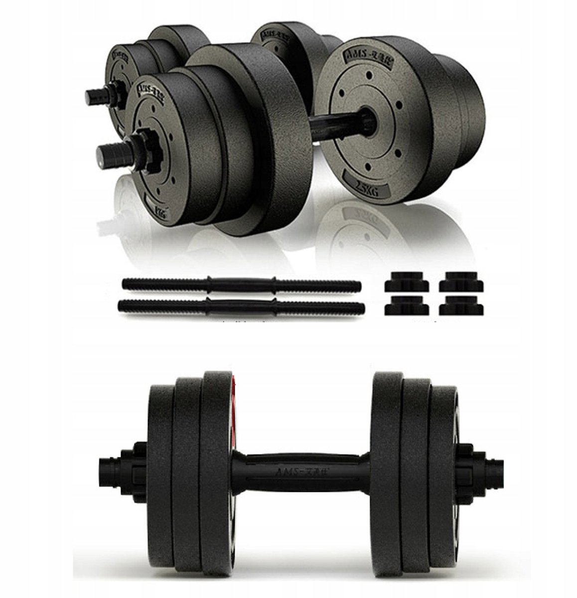 Verstelbare Halsterset 2x10kg - Krachttraining Thuis