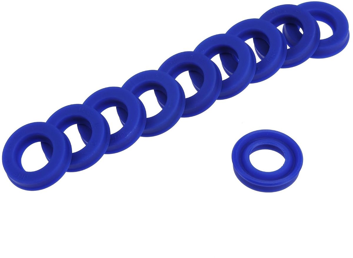 UHS Radial Shaft Seals - Industriële PU Olieafdichtingen voor Hydraulische Cilinders (Blauw, 12mm ID x 20mm OD, 5mm Breed) - Duurzaam, Weerbestendig en Betrouwbaar