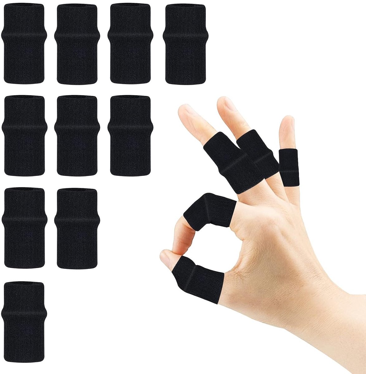 10 x Vinger Splints - Elastische Ondersteuning voor Trigger Thumb, Pijnverlichting en Artritisbescherming met Compressiebanden