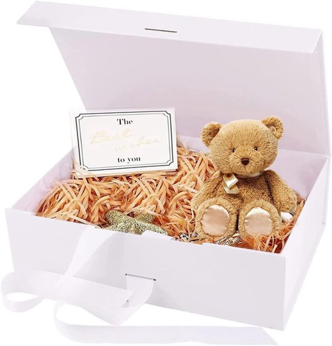 Dailygoods- Geschenkdoos met deksel - 21 x 17 x 7 cm - Opvouwbare verpakking - Lege