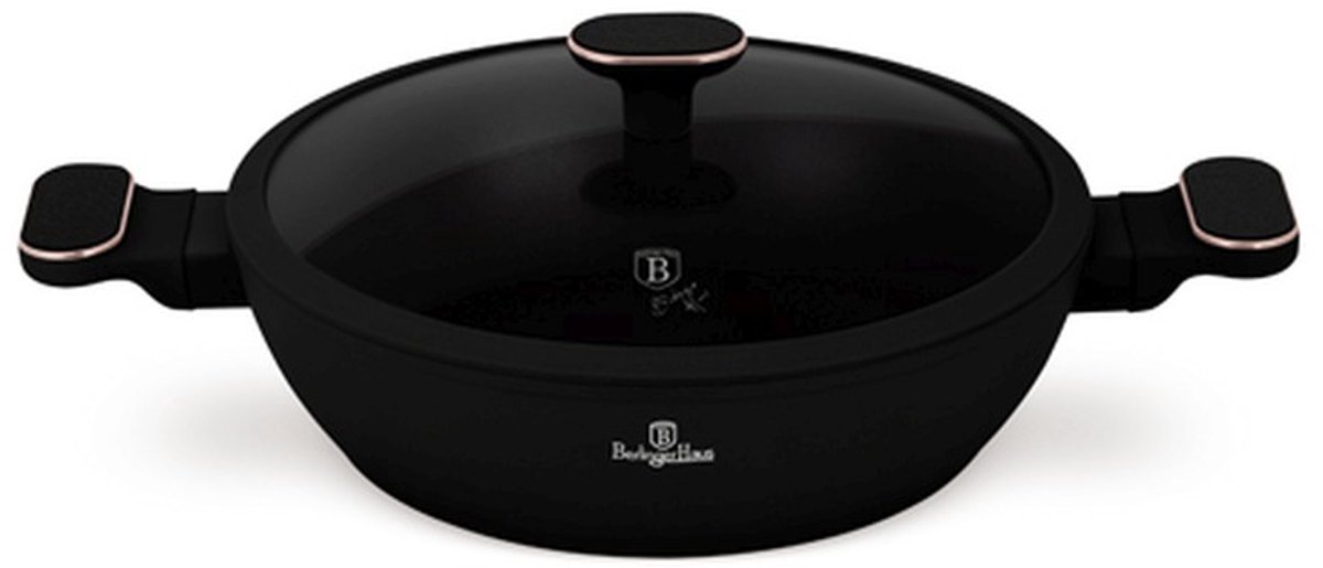 Diepe pan met titaniumcoating en deksel, 28 cm, Black Rose Collection