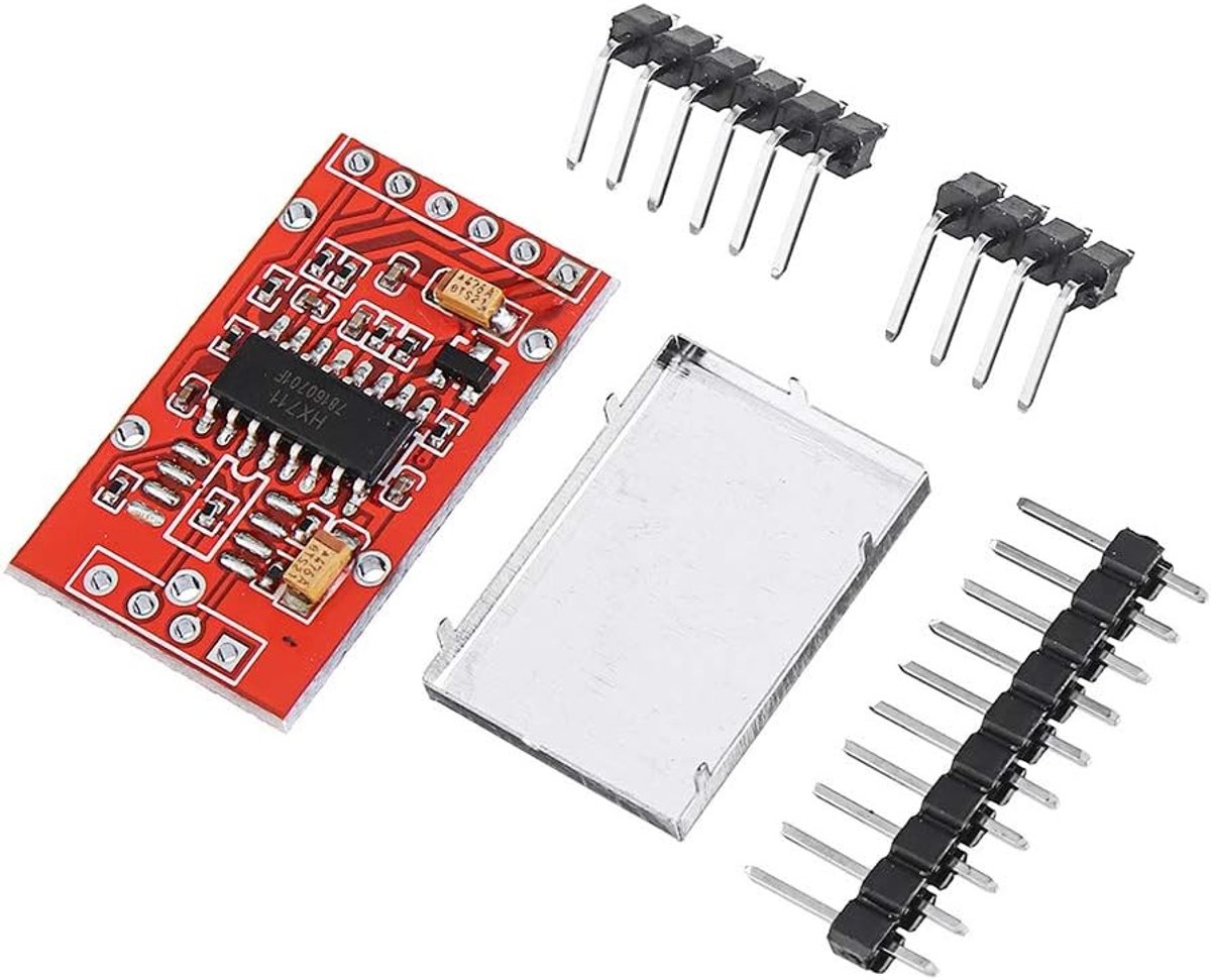 5-delige HX711 drukweegsensor module met metalen houder voor nauwkeurige A/N conversie en weging