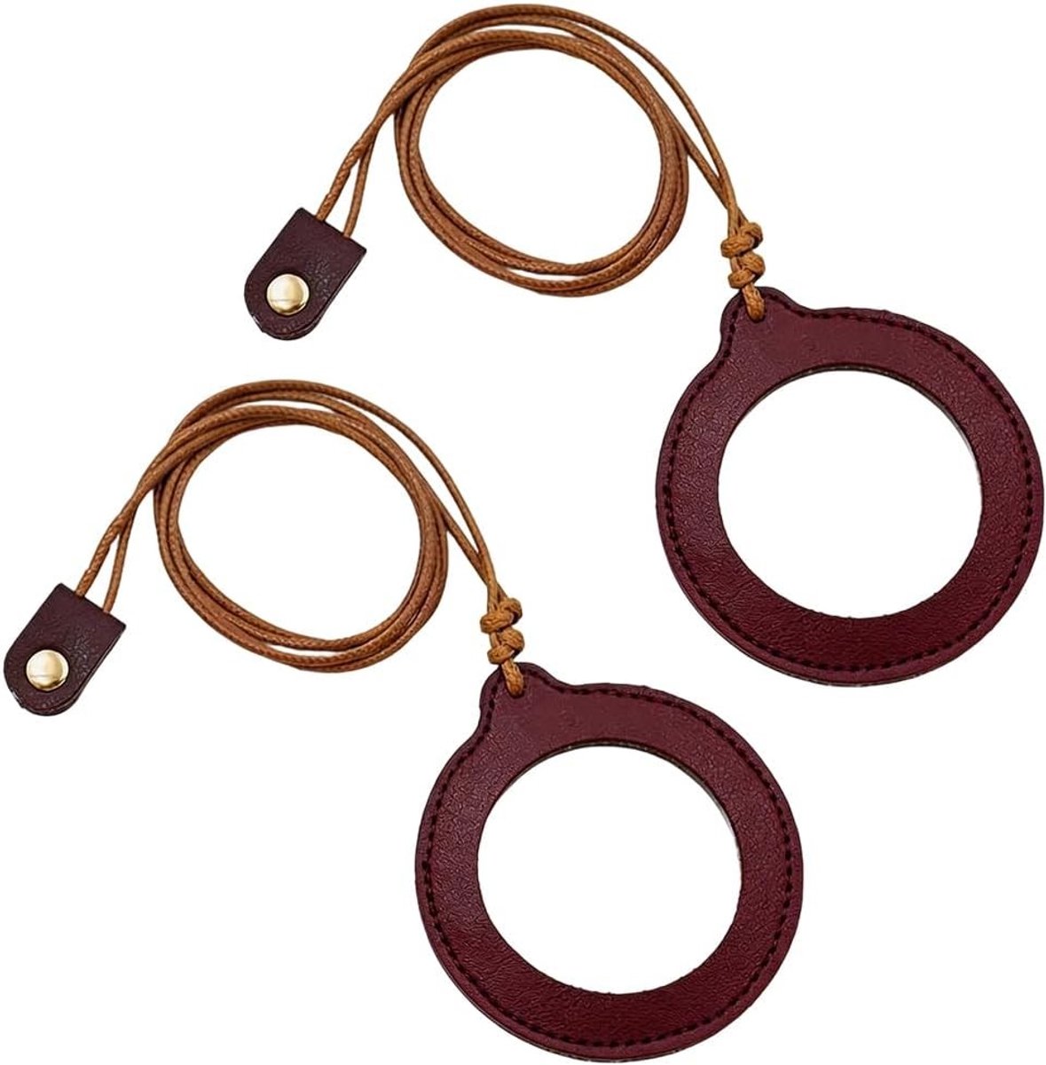Halsketting met loep en kunstlederen band, maritieme vintage stijl, vergrootglas voor lezen, bibliotheek en sieraden decoratie