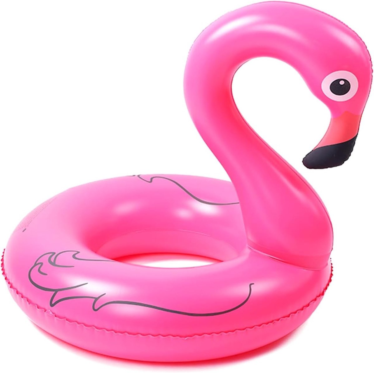 Zwemring in de vorm van een flamingo, opblaasbare ring voor kinderen, zwembadaccessoires en feestdecoraties (roze)