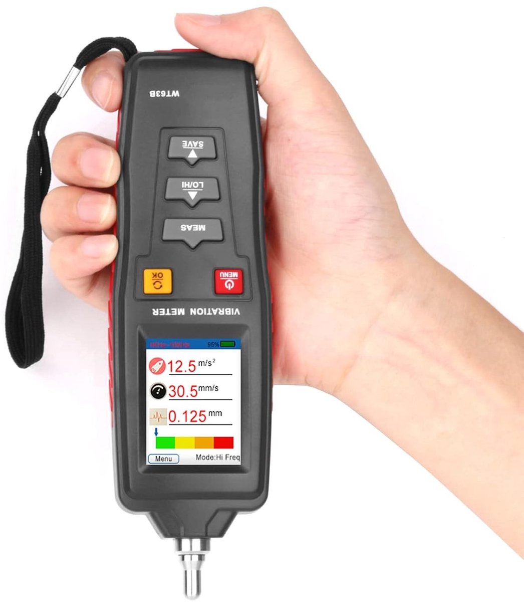 Digitale Vibration Meter Tester - Handheld Vibrometer voor Acceleratie, Snelheid en Verplaatsing meten
