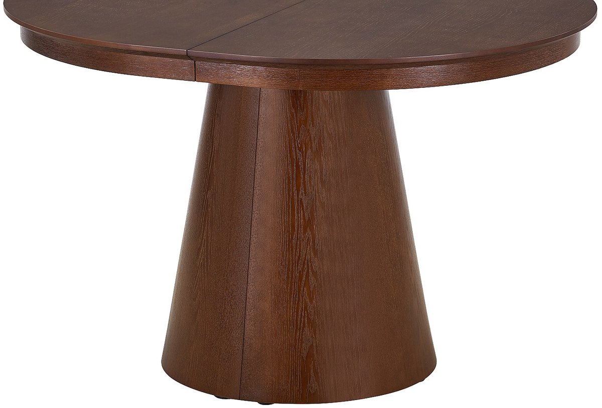 Vente-unique Uitschuifbare eettafel voor 4 tot 10 personen met essenfineer - Donker naturel - PRISLA