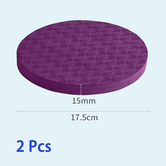 Antislip mat fitnessapparaat - Grijs - 15 mm Dikte - TPE Schuim Knie- en Elleboogkussens - Voor Yoga en Pilates — afbeelding 4