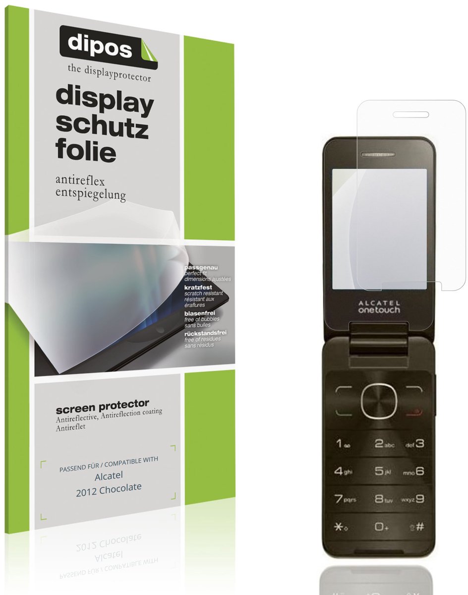 dipos – 4x Matte Beschermfolie geschikt voor Alcatel 2012 Chocolate | Krasbestendige & antireflecterende Screenprotector Ultra-Thin