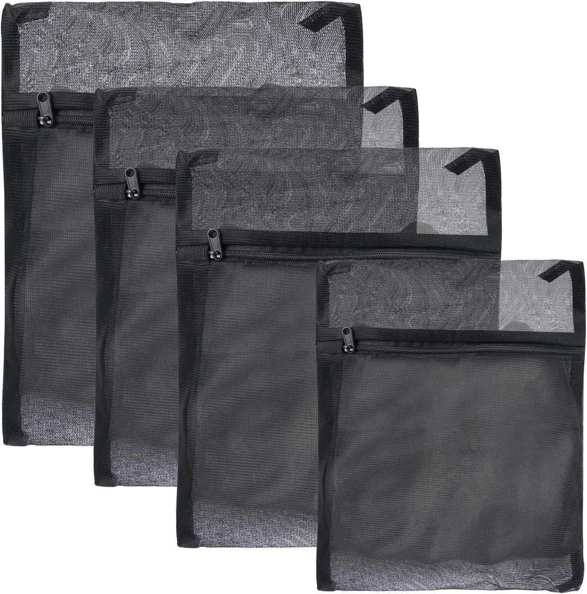 Rechthoekige Rits Waszakken - 5 Stuks in Diverse Maten voor Kleding en Delicate Was