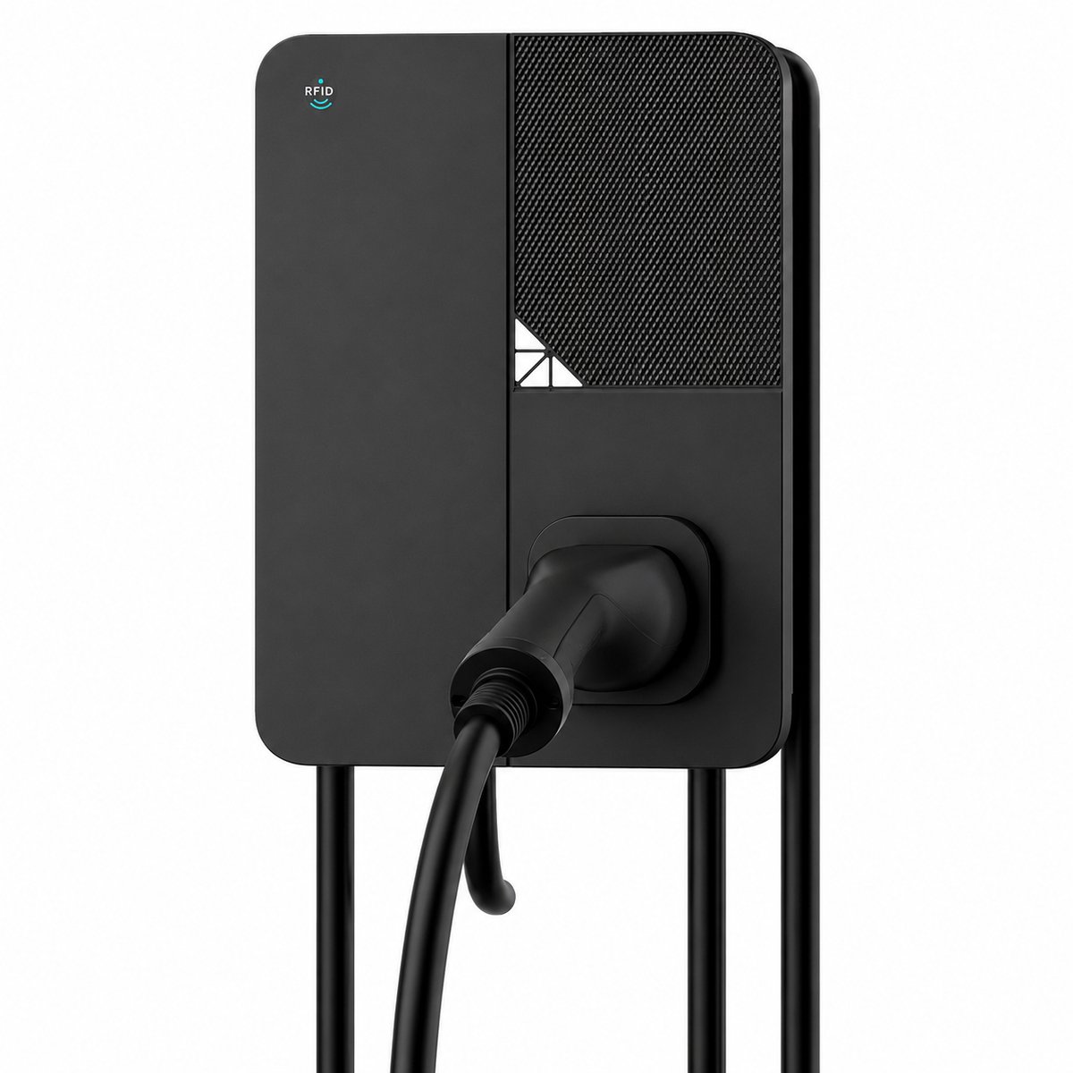 Premium Black Wallbox 11 kW – 3-fase laadpaal – 5 meter vaste Type 2 kabel – RFID – WiFi app – Voorbereid voor Load Balancing