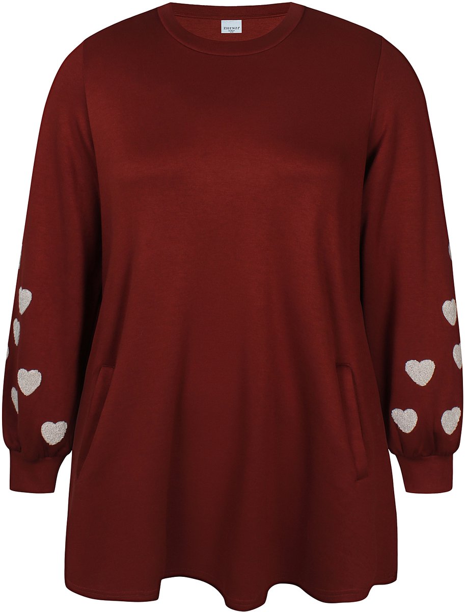 Zhenzi -Mya 1518-Tunic L/S Dark Maroon Maat XS 40