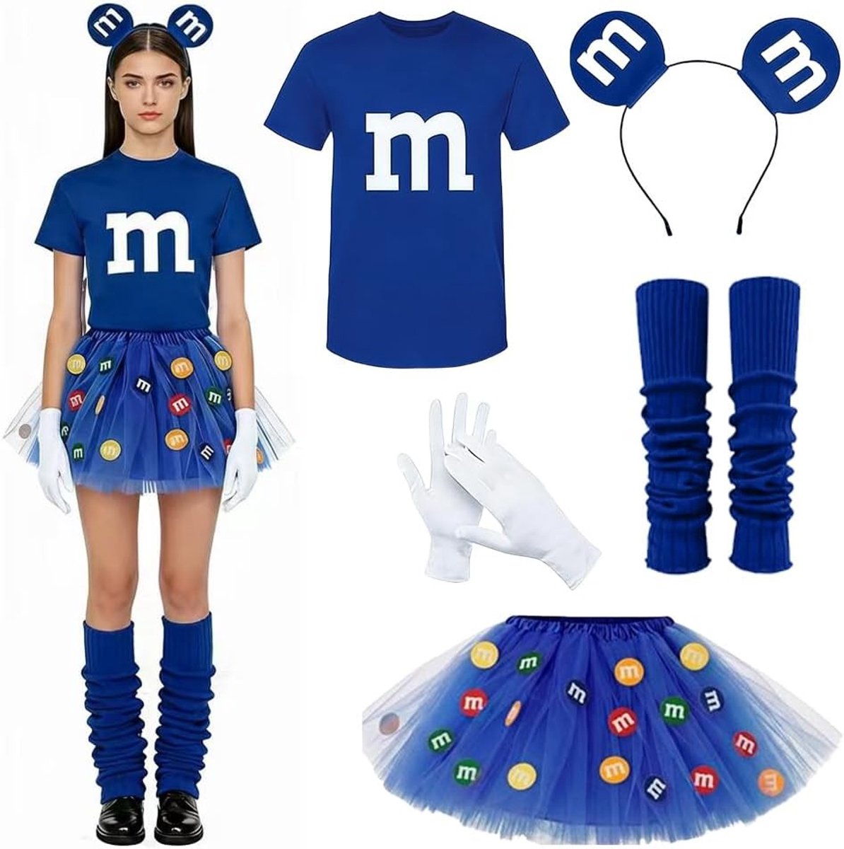 Dames M-kostuum voor carnaval, kleurrijk en uniek ontwerp, perfecte outfit voor feestelijke gelegenheden