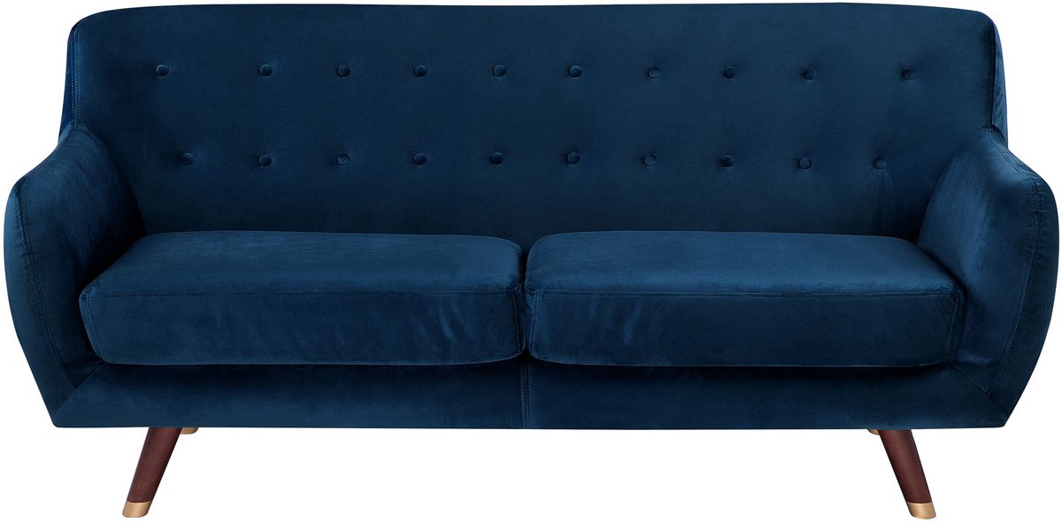 BODO - Driezitsbank - Marineblauw - Fluweel