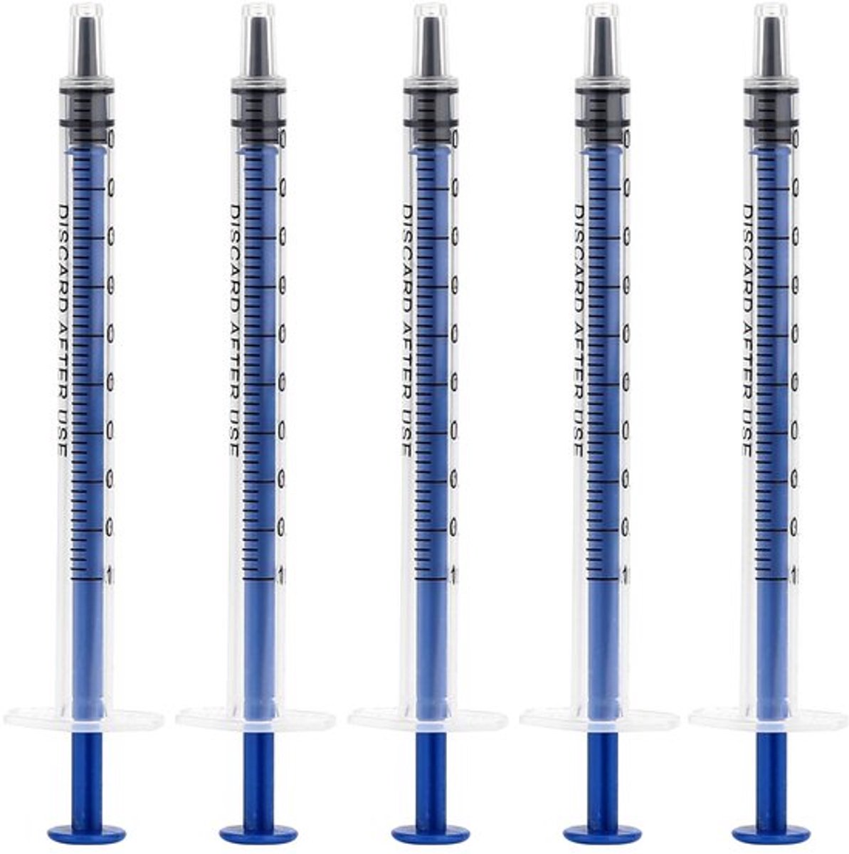 Dailygoods- Kunststof Spuiten 1 ml - Spuitjes zonder naald - 12 stuks - Voor