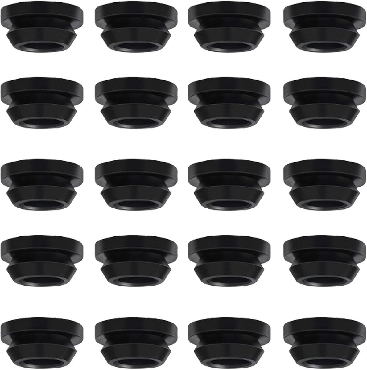 20 Stuks Zwarte Rubber Covers en Siliconen Draadlussen, Beschermende Rubber Voeten voor RV Kooktoestellen, Geschikt voor Dometic en Thetford