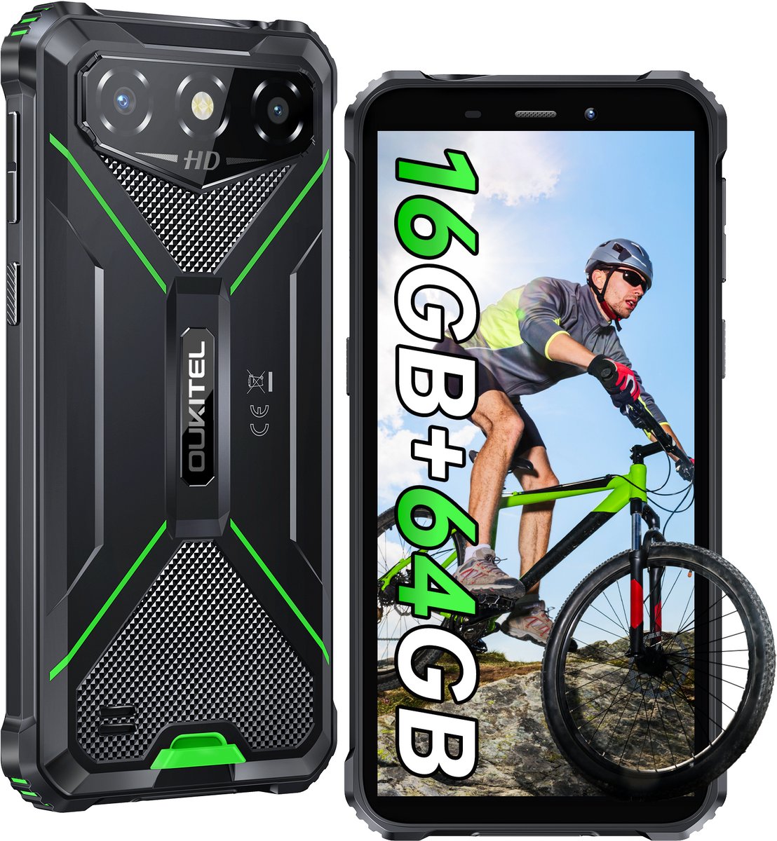 OUKITEL G3 Outdoor Smartphone 16GB RAM-64GB ROM-6300mAh batterij-6.0 inch HD-4G