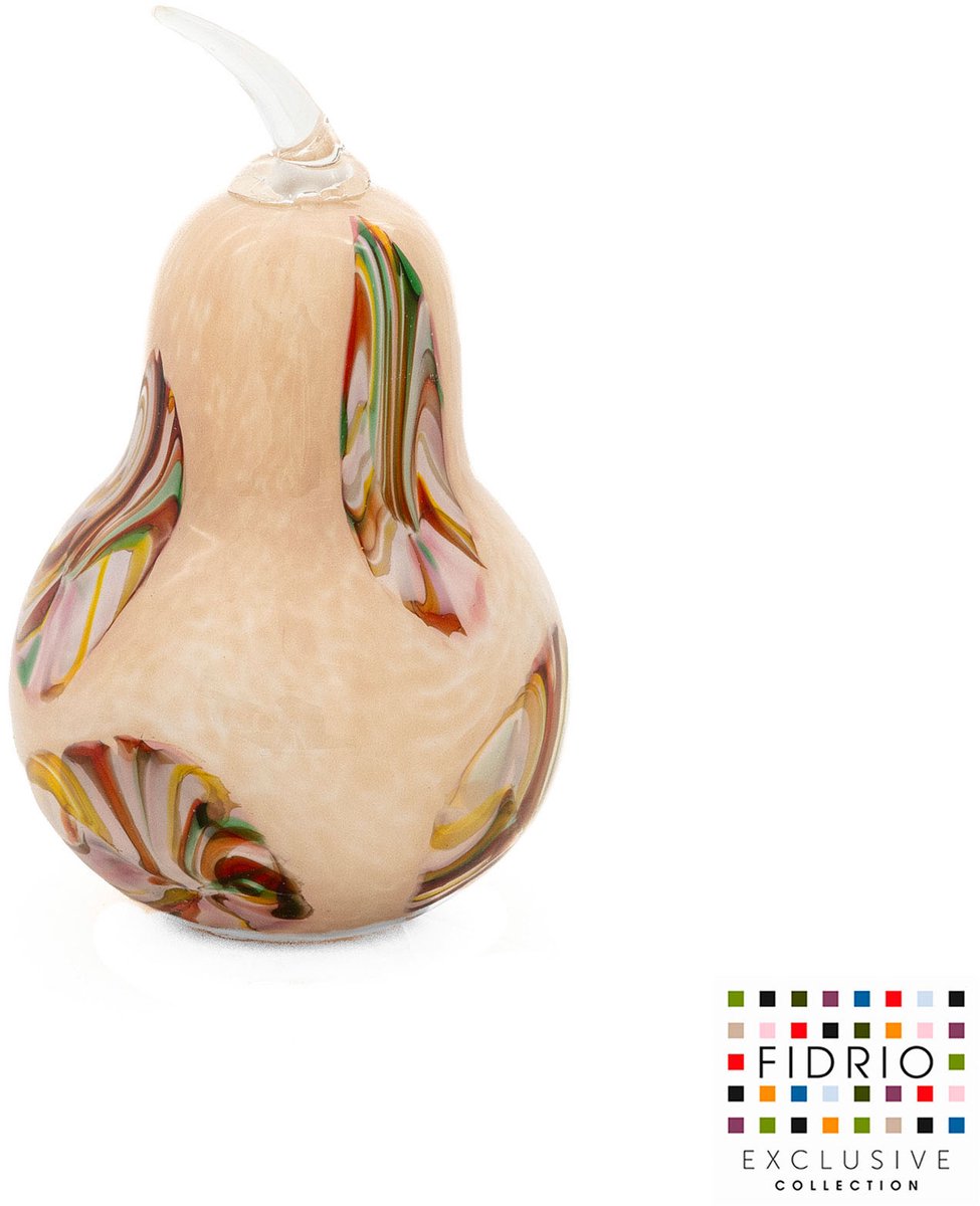 Fidrio Glass - Pear - Peer - Decor Eyes - Glas - Mondgeblazen - Hoogte 18 cm