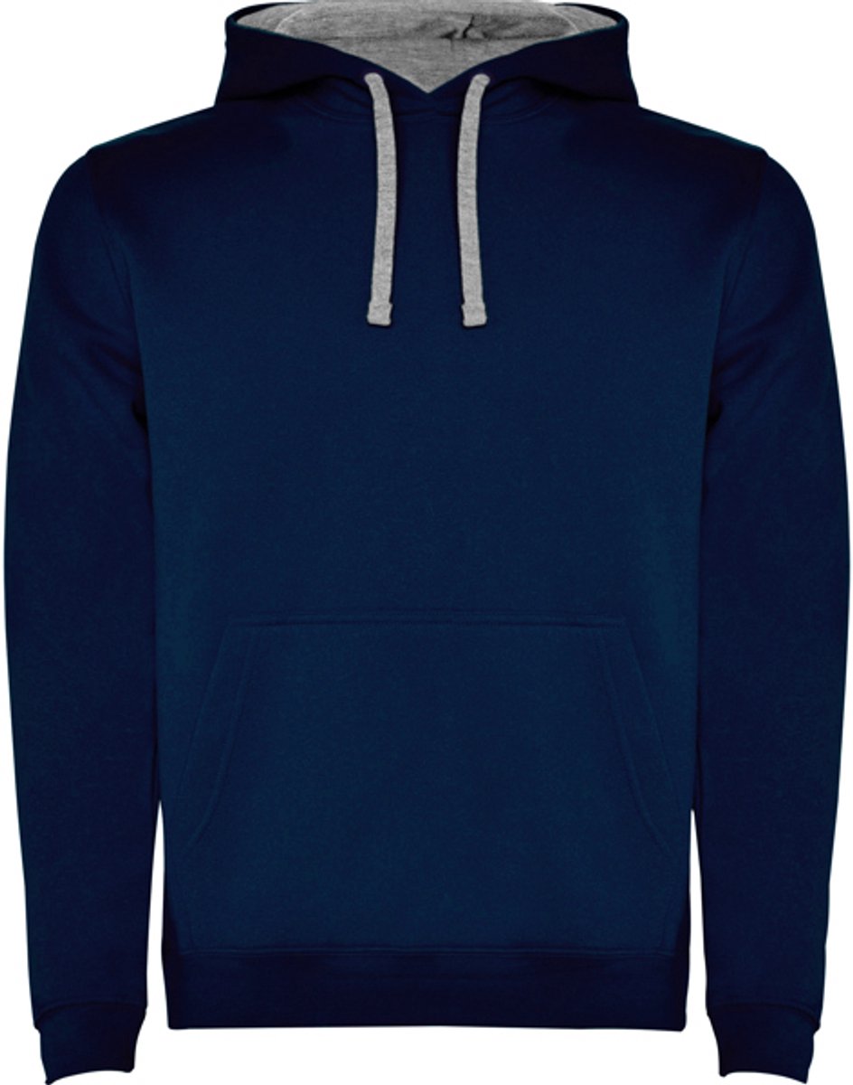 Roly Men´s Urban Hooded Sweatshirt RY1067 - Navy Blue 55/Heather Grey 58 - XS