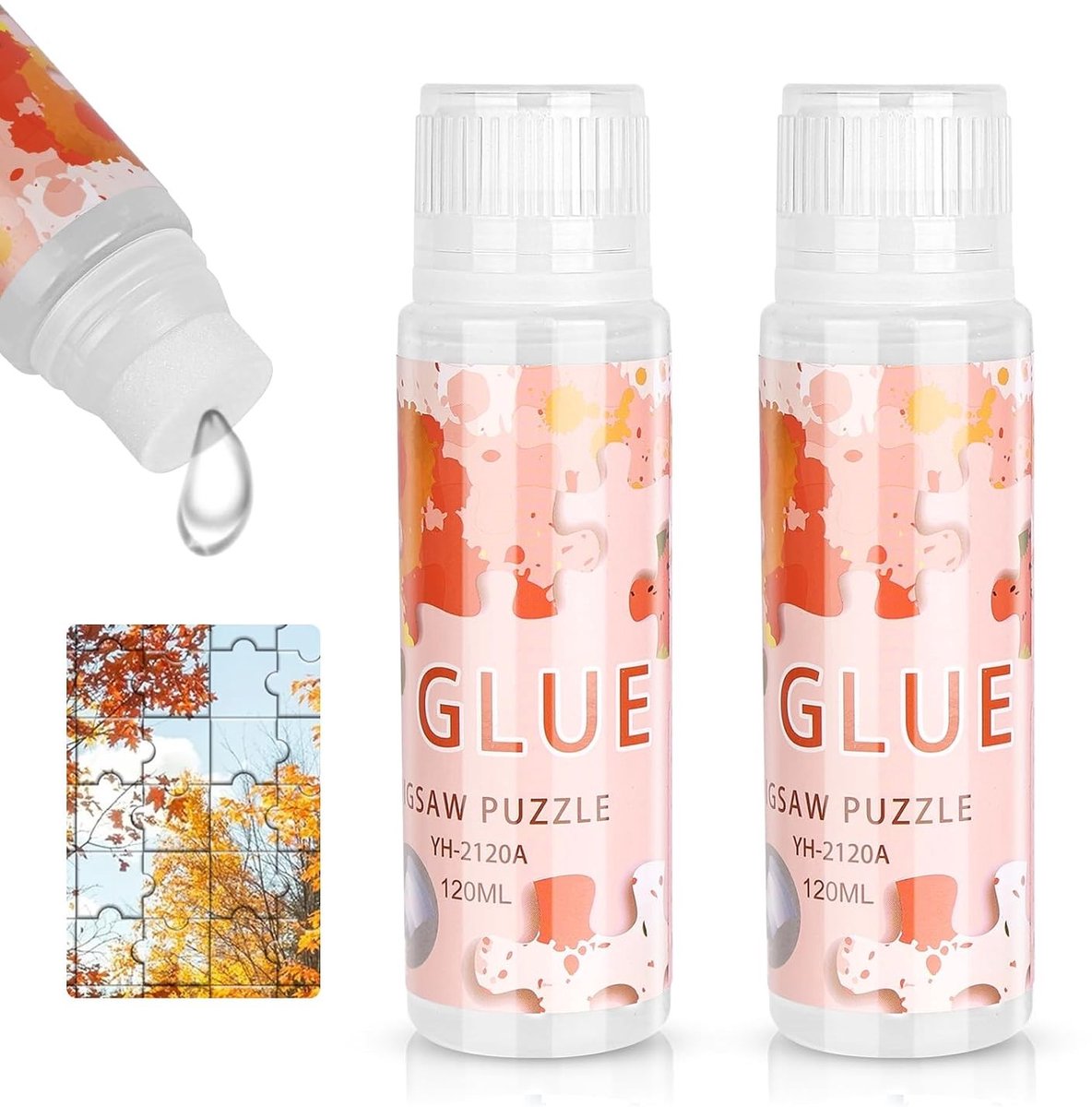 Puzzle lijm 240 ml, transparante vloeibare lijm voor volwassenen en kinderen, perfect voor knutselen en hobbyprojecten