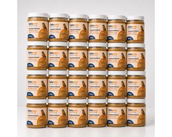 Lutopets Vogelpindakaas Meelwormen - 24 x 350 g - Pindakaas voor Vogels - Aanvullend Diervoeder voor Buitenvogels - Met Meelwormen