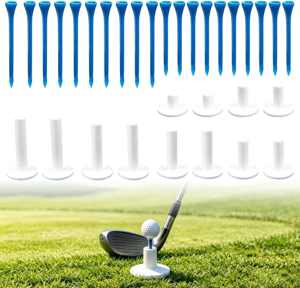 32 Stuks Golf Tees en Wintermatten van Zacht Rubber voor Driving en Putting, Geschikt voor Indoor en Outdoor Golfaccessoires