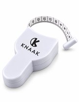 Knaak Omtrekmeter - Lichaams Meetlint - 2in1 - Body Mass Tape - Omvangmeter - Wit - 150 cm Flexibel