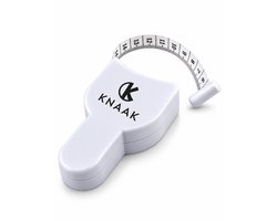 Knaak Omtrekmeter - Lichaams Meetlint - 2in1 - Body Mass Tape - Omvangmeter - Wit - 150 cm Flexibel