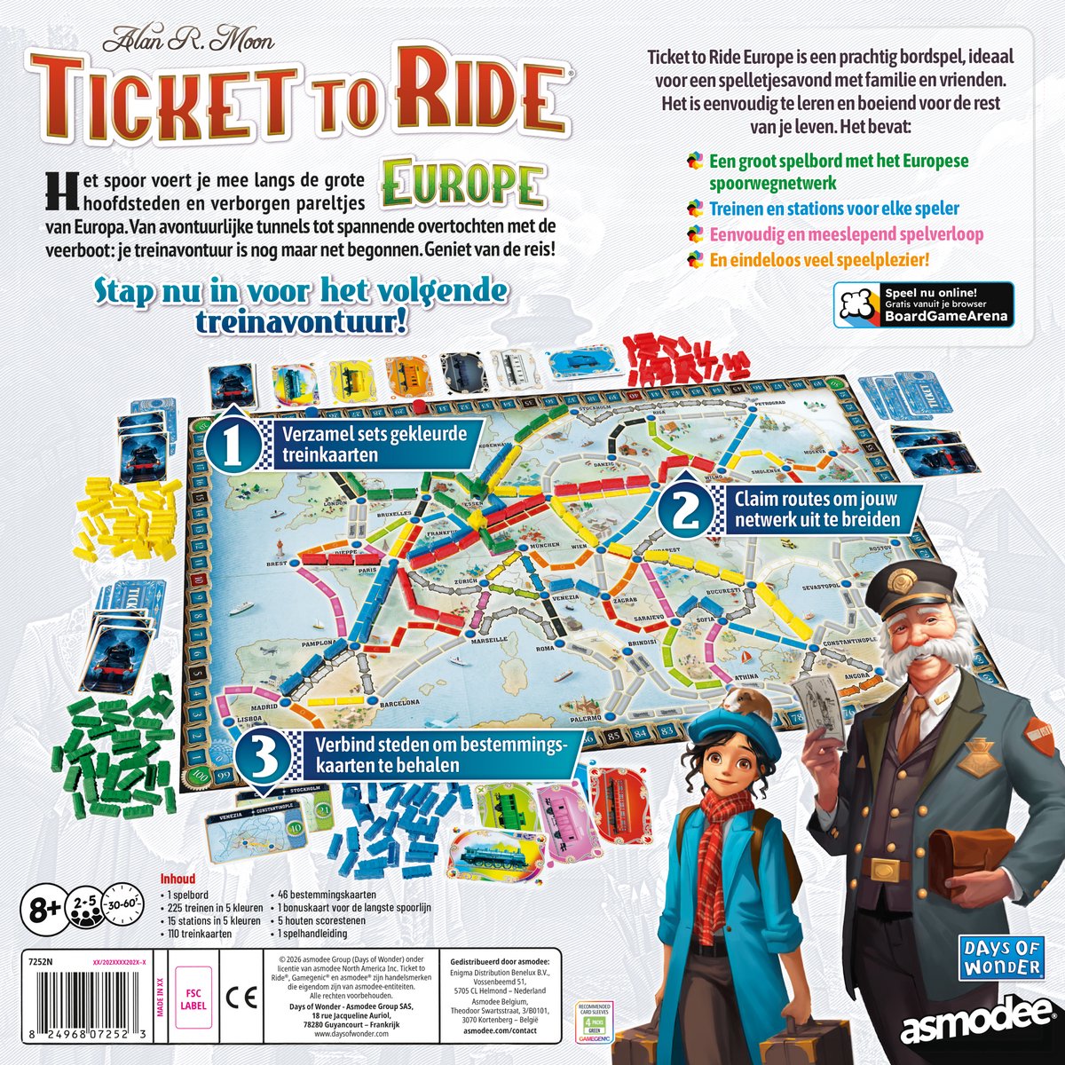 Ticket to Ride Europe - Nederlandstalig Bordspel - Strategisch Gezelschapsspel voor Familie & Vrienden — afbeelding 2