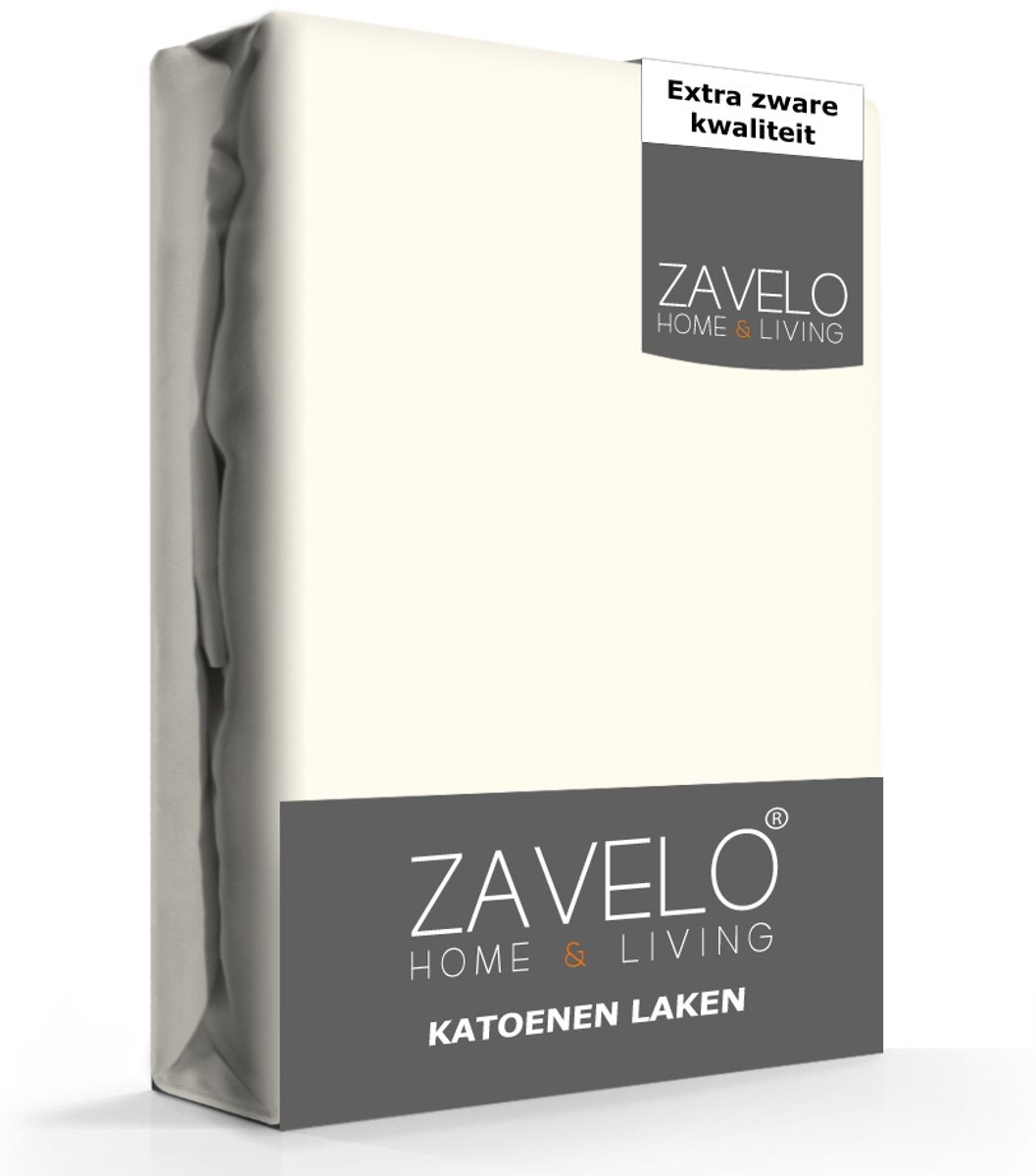 Zavelo Lakens Katoen Ecru - Boven/Onder laken - 100% Katoen - Hoogwaardig Hotelkwaliteit - Heerlijk Zacht