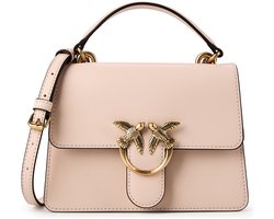 PINKO Love One Handtas Leder 23 cm - Dames - rosa cammeo