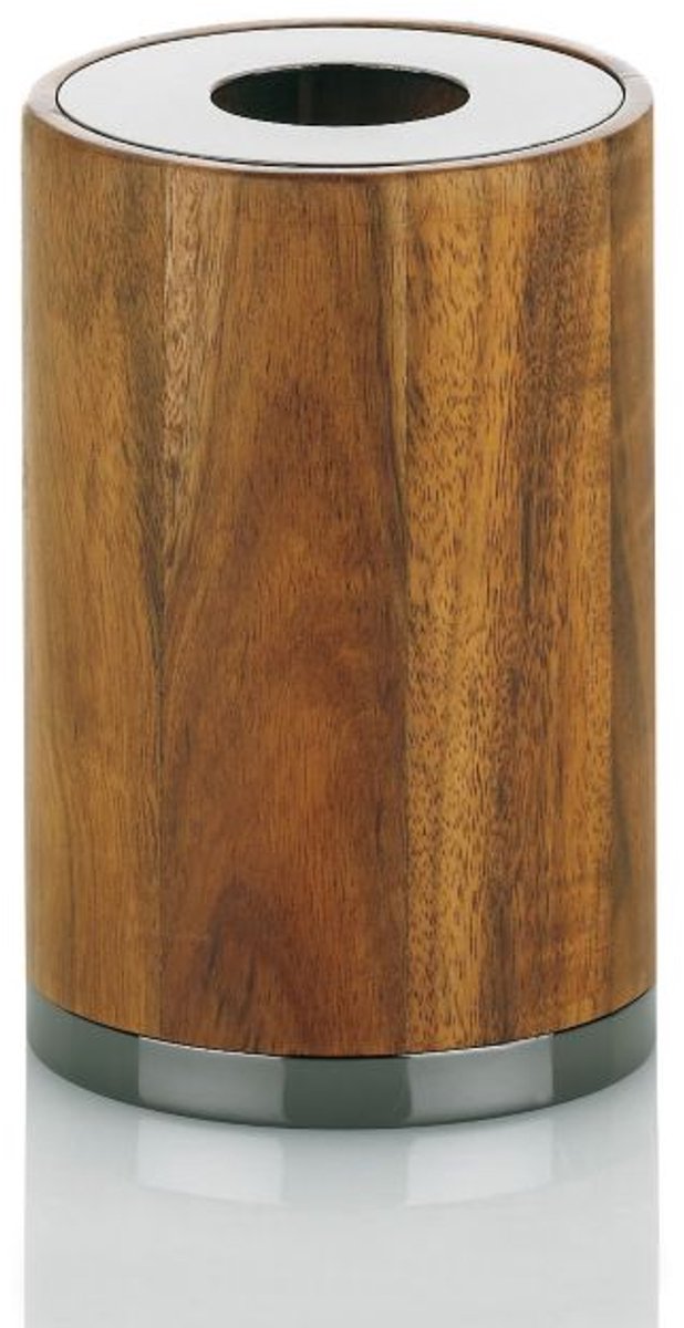Beker voor geurstokjes MOON diffuser hout / roestvrij staal