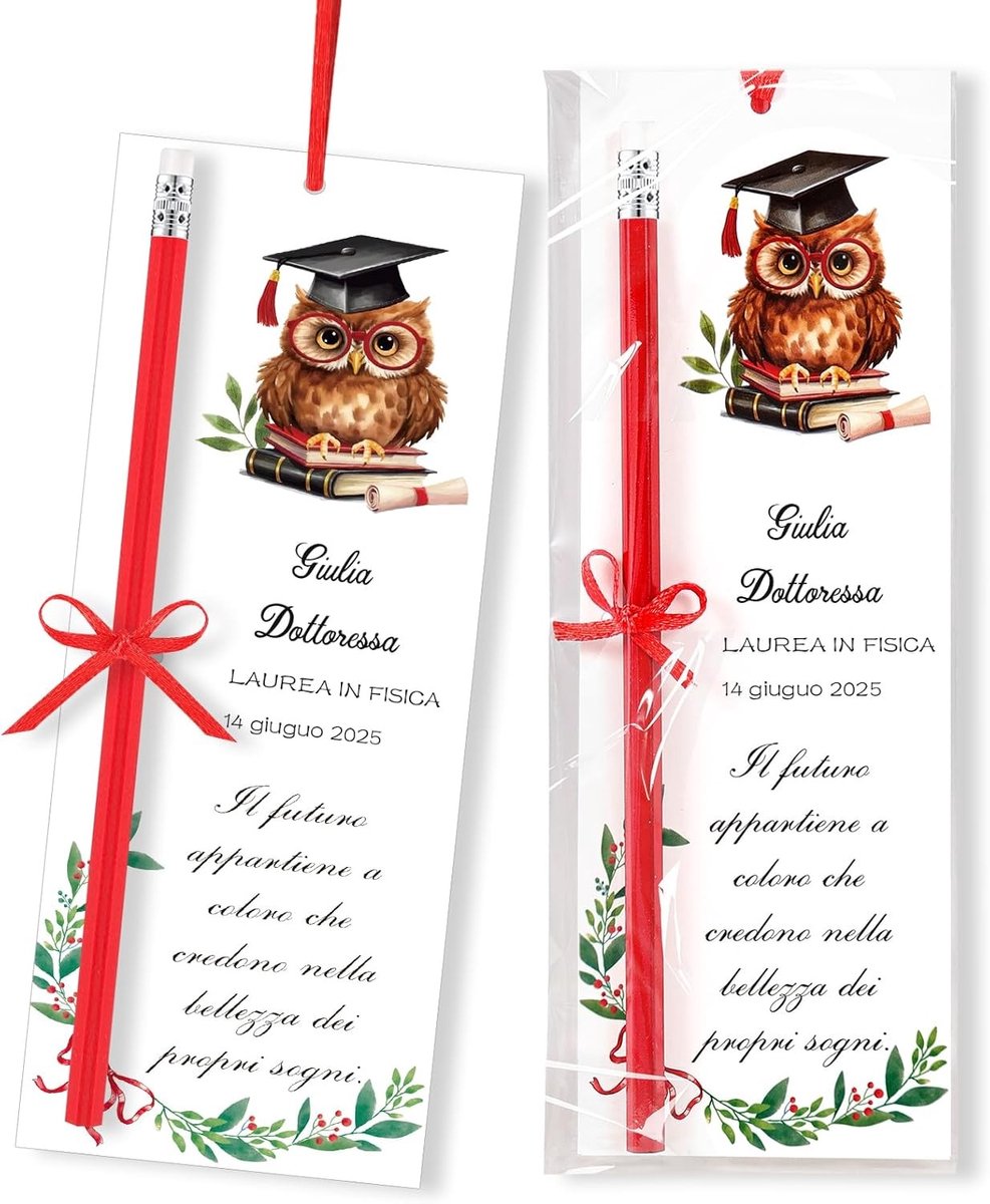 30 Stuks Afstudeer Tafelkaarten en Boekenleggers voor Afstudeerfeest, Inclusief Pennen voor Tafeldecoratie en Gastcadeaus