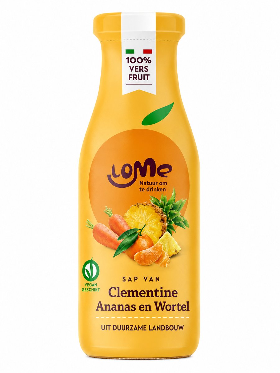 Lome Superfruit - Clementine Ananas Wortel Vruchtensap - 250 ml - Multipack