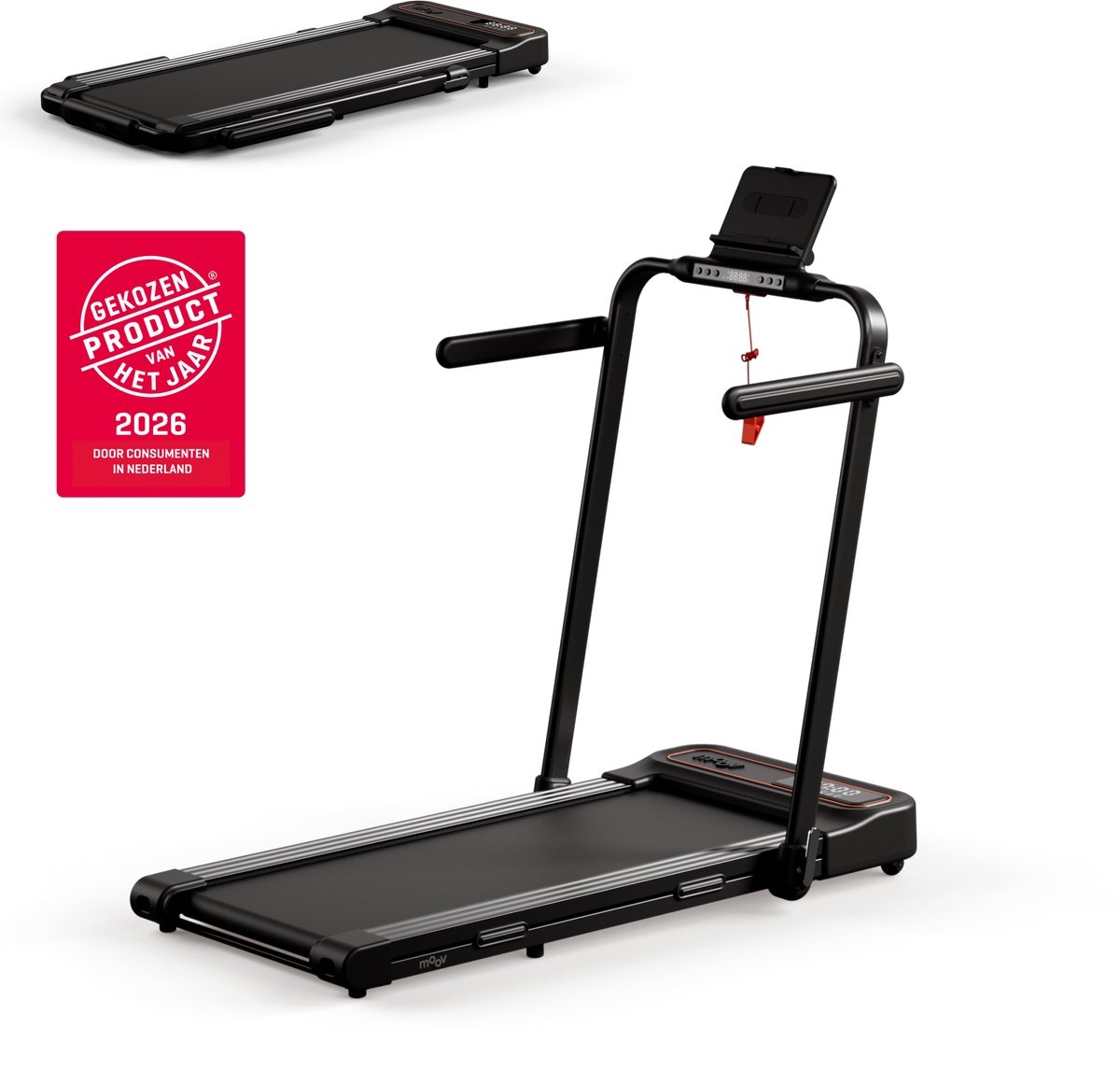 Moov Walk Loopband Inklapbaar - Walking Pad - Opvouwbare Wandelband - Treadmill 1-8 km/u - Incl. Accessoires van Moov