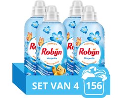 Robijn Wasverzachter - Morgenfris - 4 Stuks - 156 Wasbeurten - Voordeelverpakking