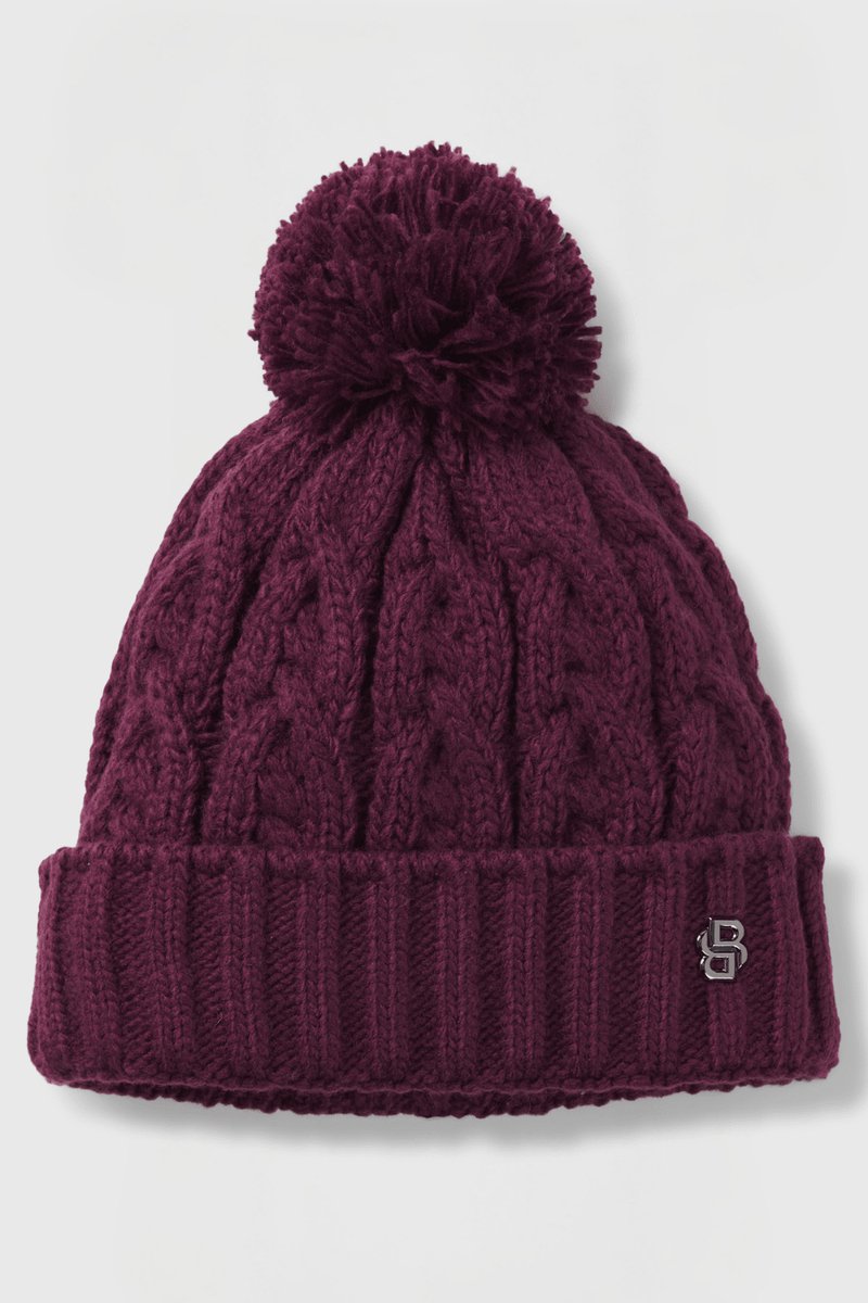 Boss Equestrian Bella Beanie Bobble One Size Deep purple