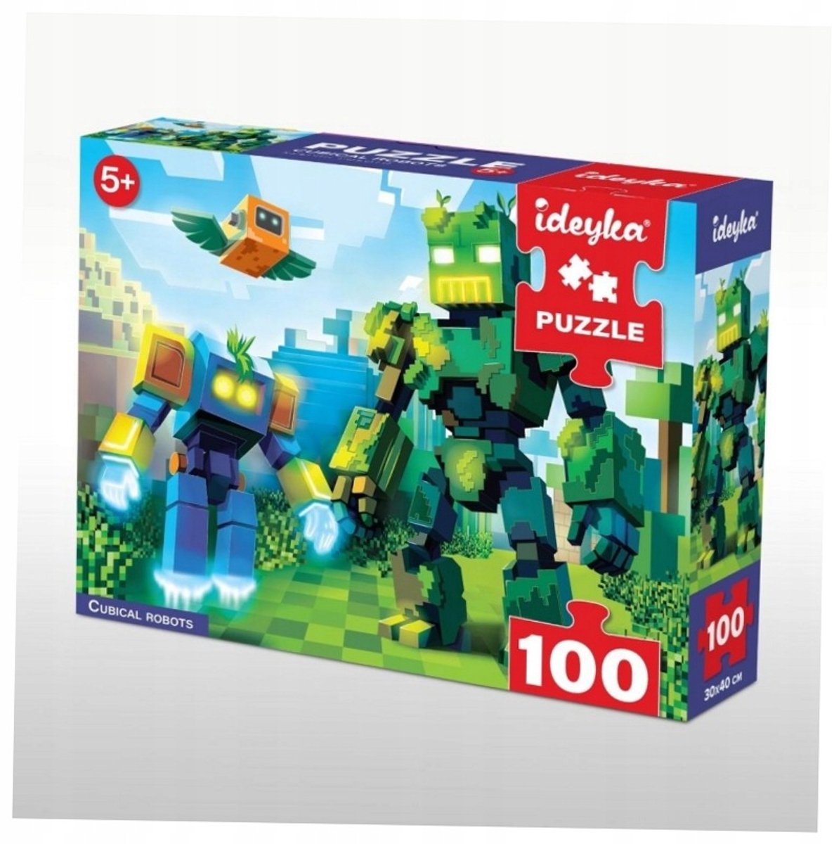Merkloos 100-Delige Puzzel: Kubus Robots - Educatief Plezier