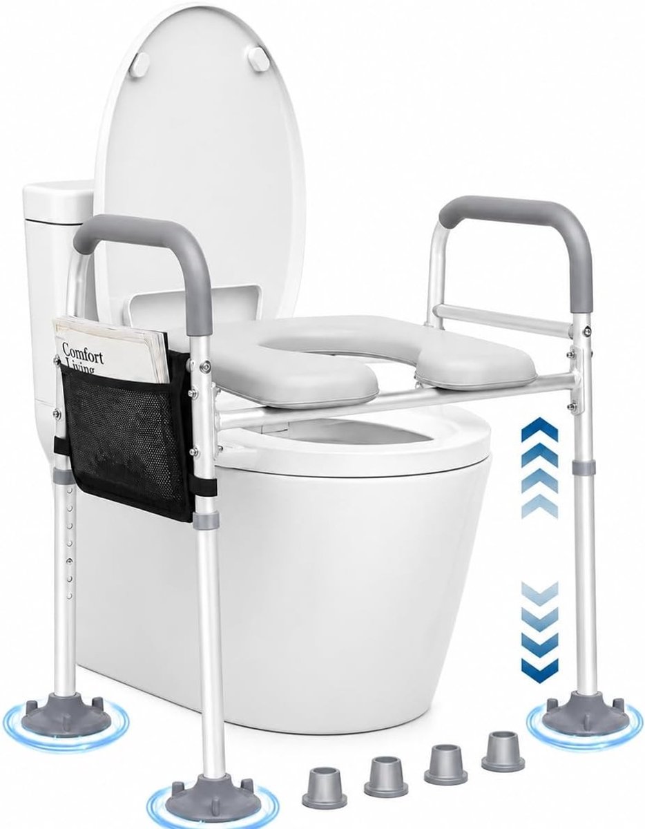 Toiletverhoger voor Senioren | Verhoogd Toilet voor Gemak | Comfortabele Toiletverhoging voor Ouderen