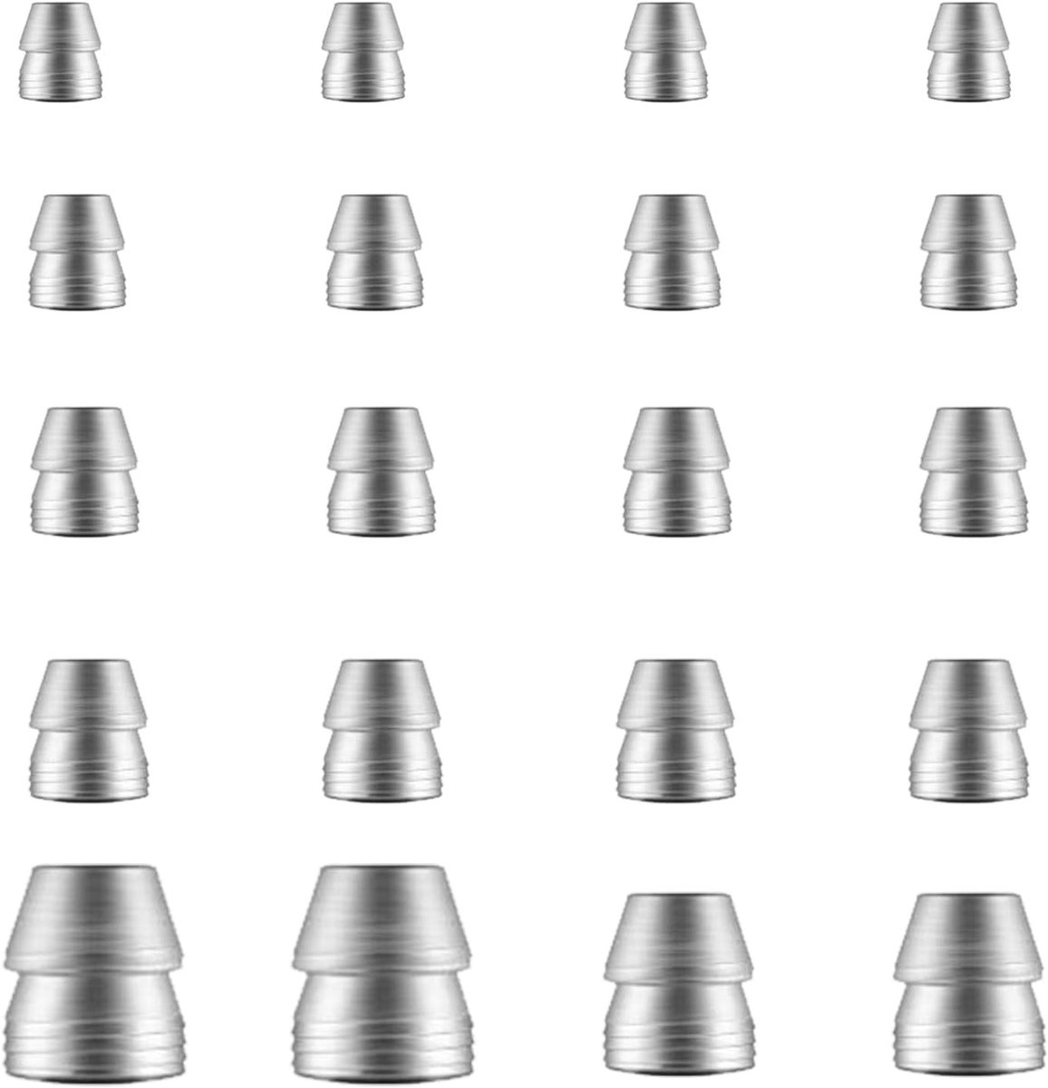 20 Stuks Veiligheid Rond Handvat, Stalen Hamer Splitsen, Handmetaal Wedges voor Bijl en Hamer, Split Wedge met Handvat in 7 Maten (8mm/10mm/12mm/14mm/16mm/18mm)