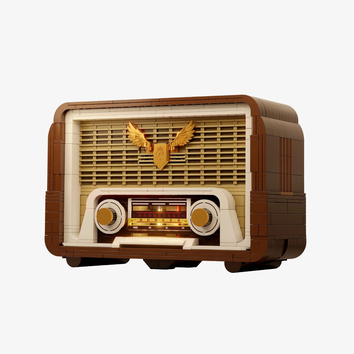 Pantasy, 3D Bouwblokjes, Retro collection, Radio, 85048, 22,4x9,6x15,1cm