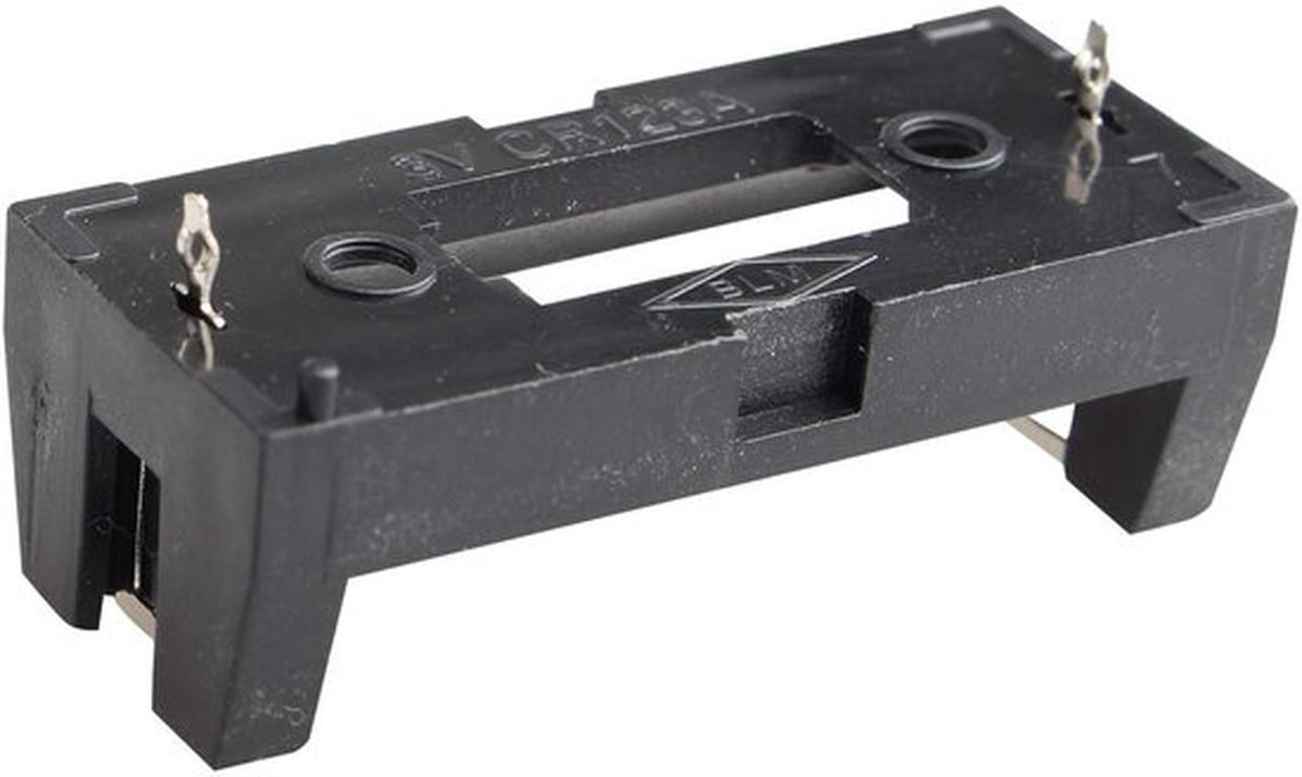 CR123A Batterijhouder - PCB-clipbehuizing - 5 stuks - Zwart - Betrouwbare Batterijverbinding - Geschikt voor Diverse Apparaten - Compatibel