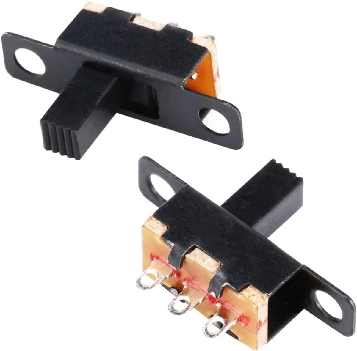 100 Stuks 3-Pin 2-Positie Schakelaar Mini Schakelaar voor DIY Elektronische Apparaten, ON/OFF Micro Schakelaar voor Schakelpanelen en Projecten