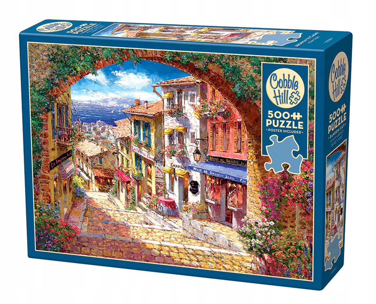 Merkloos Puzzel 500 Stukjes: Cagnes-sur-Mer, Frankrijk