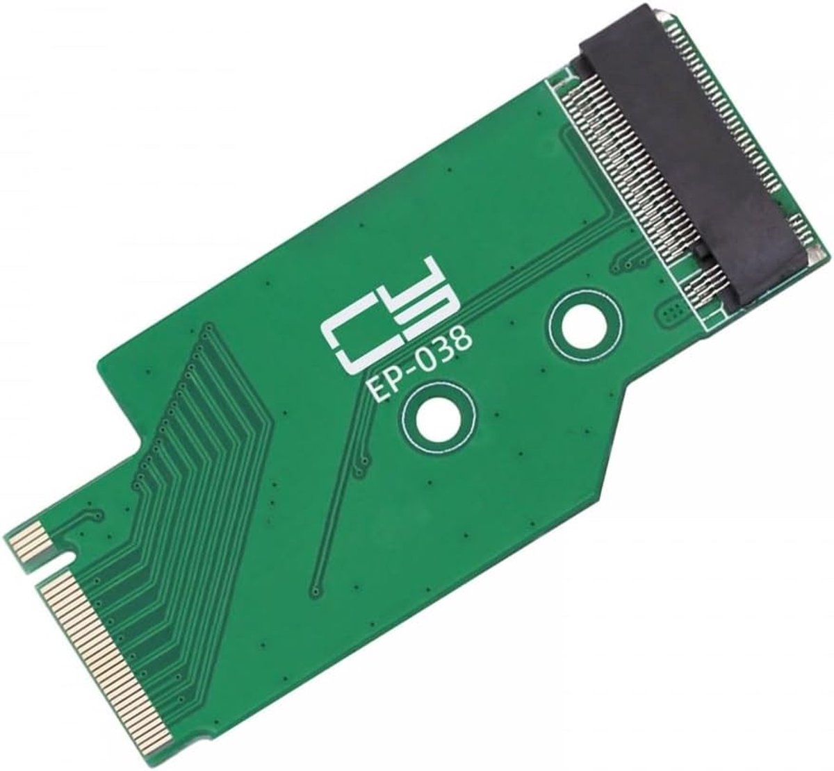 NVMe M-Key SSD Adapter 22 x 42mm naar 22 x 80mm - Uitbreidingsadapter voor Gaming en Opslaguitbreiding